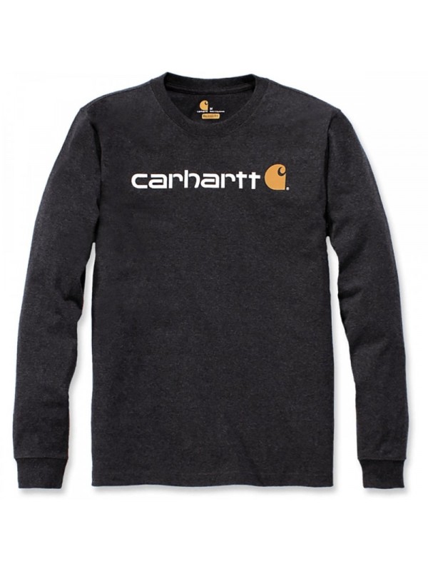 Carhartt  Core Logo Long Sleeved  T-Shirt  : Carbon Heather