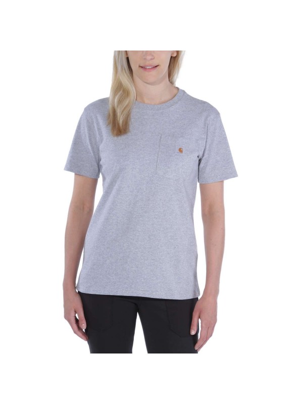 Carhartt Womens Pocket T-Shirt : Heather Grey