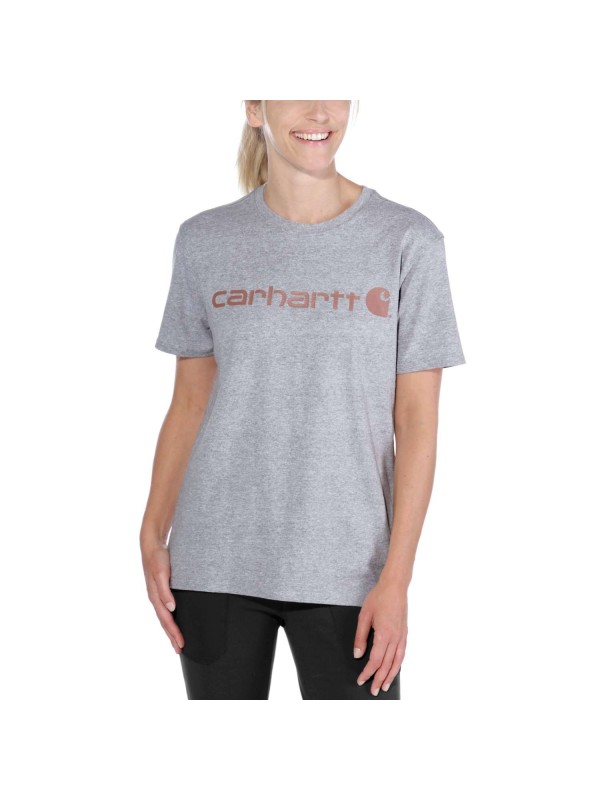 Carhartt Womens Core Logo T-Shirt : Heather Grey