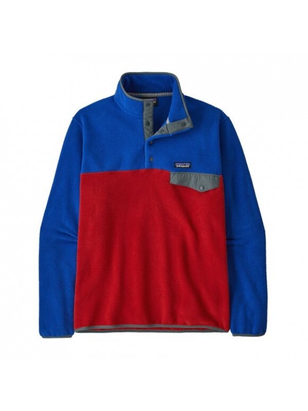 Patagonia Mens Lightweight Synchilla Snap-T Fleece Pullover :  Touring Red