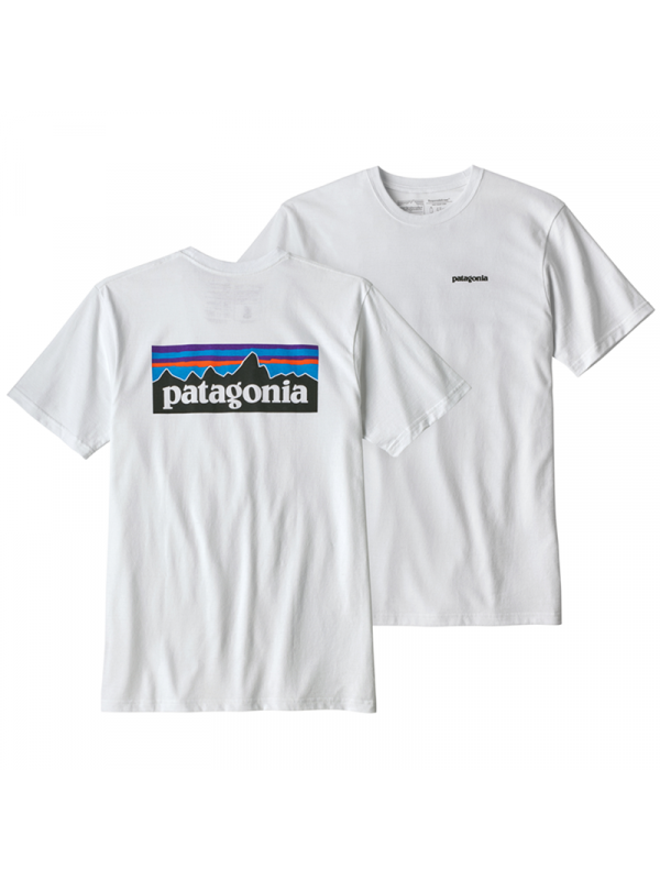 Patagonia Mens  P-6 Logo Responsibili-Tee : White 