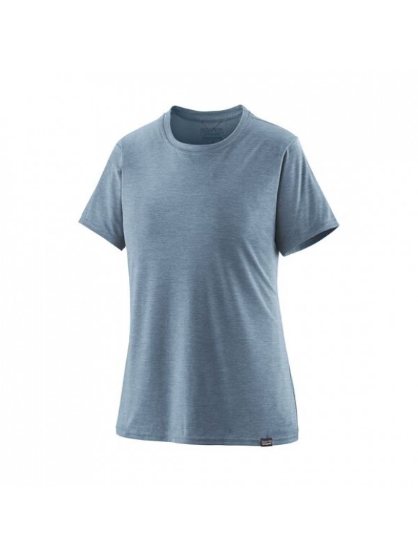 Patagonia Women's Capilene® Cool Daily Shirt : Steam Blue - Light Plume Grey X-Dye