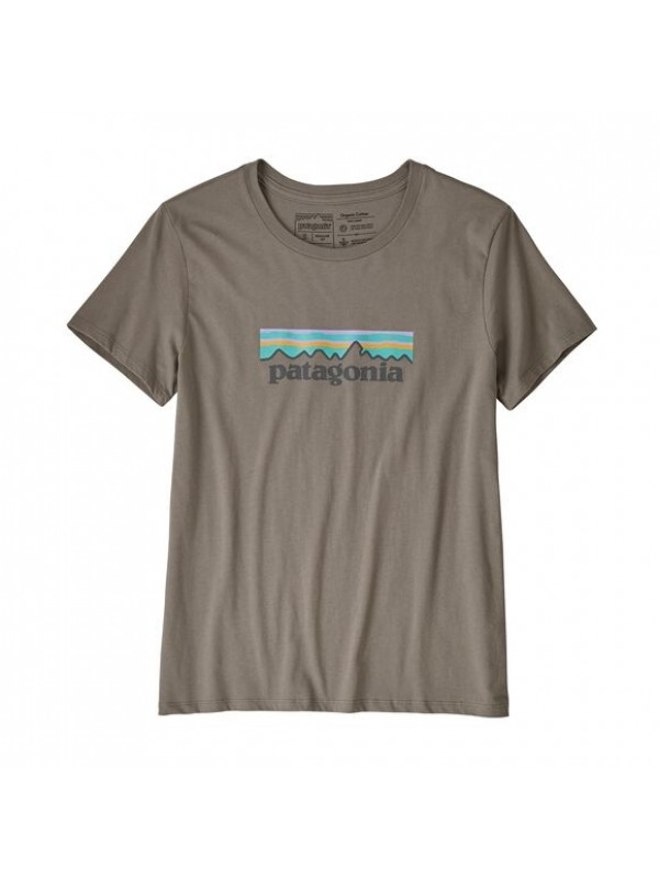 Patagonia Women's Pastel P-6 Logo Organic Cotton Crew T-Shirt : Feather Grey
