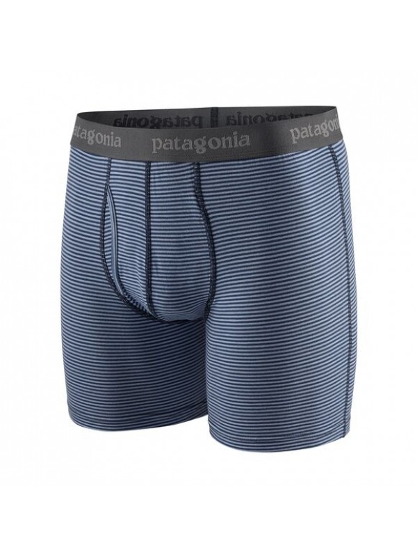 Patagonia Men's Essential Boxer Briefs - 6" : Fathom Stripe: New Navy