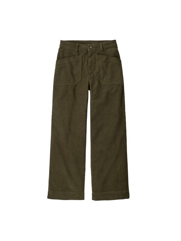 Patagonia Women's Wide-Leg Corduroy Pants : Basin Green