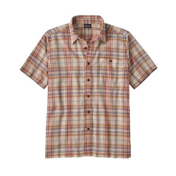 Patagonia Men's A/C® Shirt : Paint Plaid: Quartz Coral 