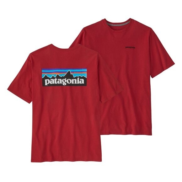 Patagonia Men's P-6 Logo Responsibili-Tee : Touring Red