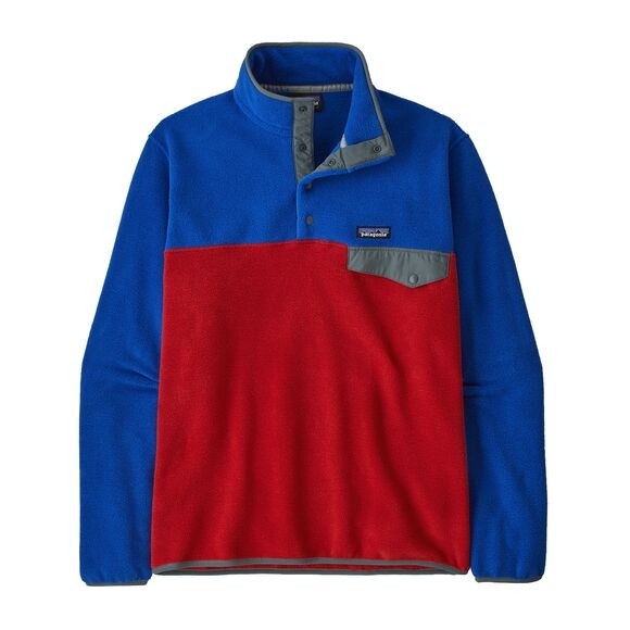 Patagonia Mens Lightweight Synchilla Snap-T Fleece Pullover : Touring Red