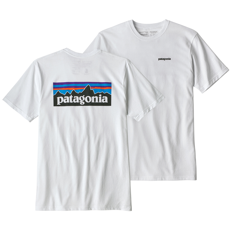 Patagonia Mens  P-6 Logo Responsibili-Tee : White 