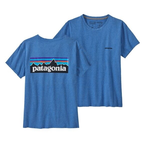 Patagonia Women's P-6 Logo Responsibili-Tee: Blue Bird 