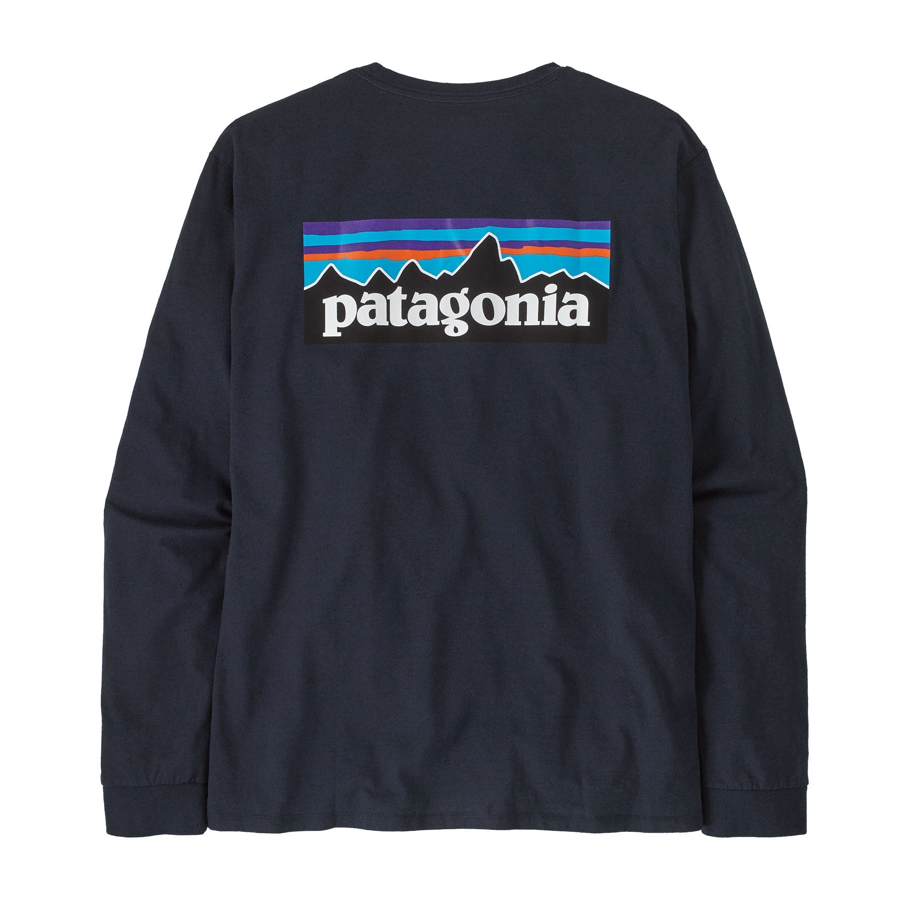 Patagonia Men's Long-Sleeved P-6 Logo Responsibili-Tee : New Navy