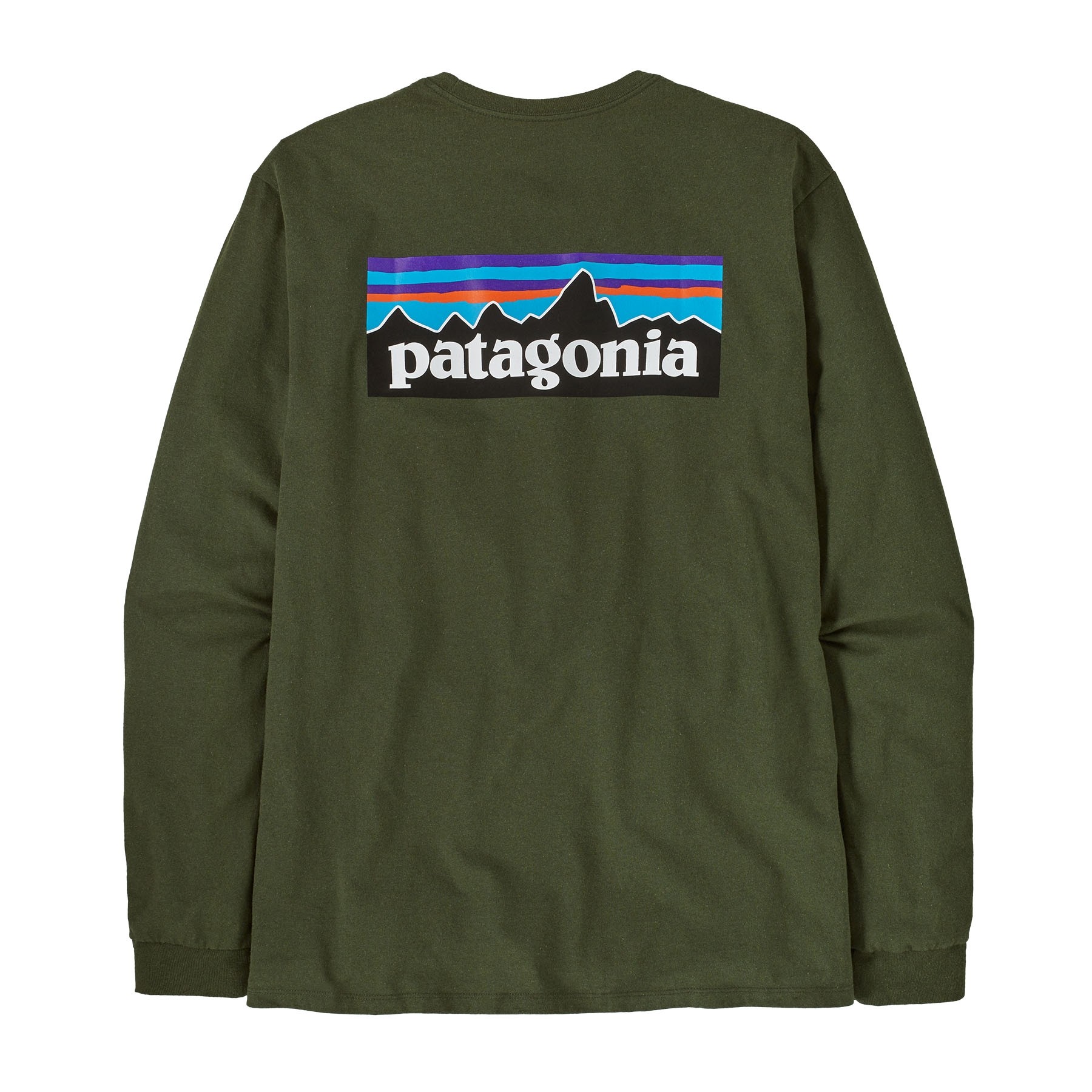 Patagonia Men's Long-Sleeved P-6 Logo Responsibili-Tee : Torrey Pine Green